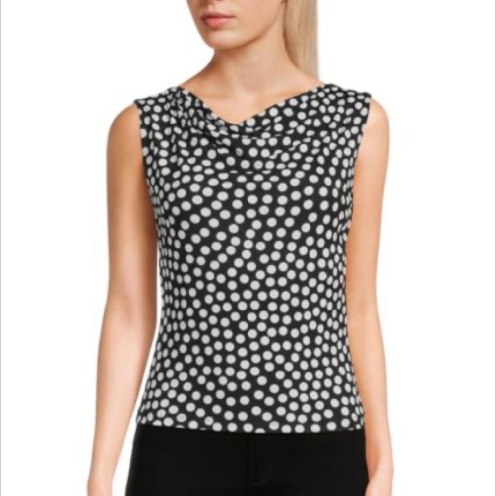 Polka Dot Sleeveless Top